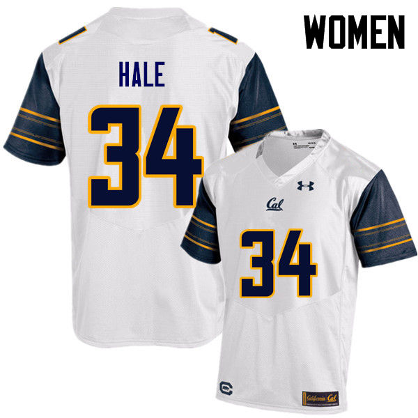 Women #34 Fabiano Hale Cal Bears (California Golden Bears College) Football Jerseys Sale-White